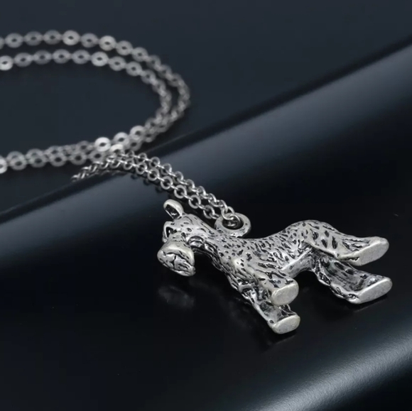 SCHNAUZER NECKLACE CHAIN DOG LOVER NECKLACE CHAIN - Picture 2 of 3